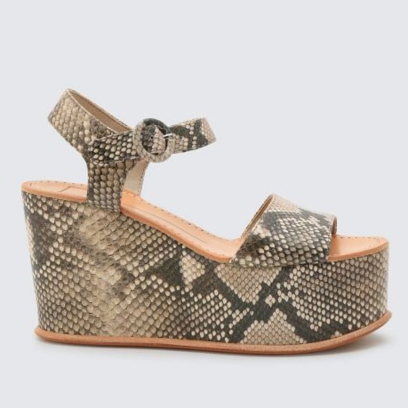dolce vita snakeskin wedges